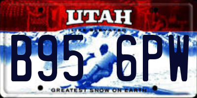 UT license plate B956PW