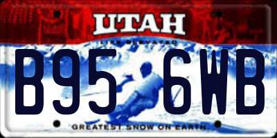 UT license plate B956WB