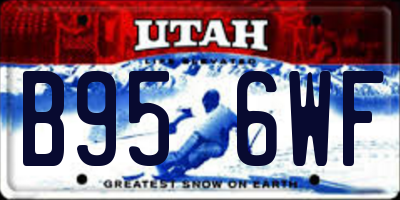 UT license plate B956WF