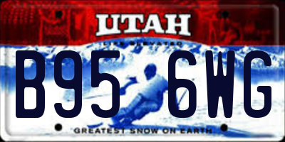 UT license plate B956WG