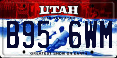 UT license plate B956WM