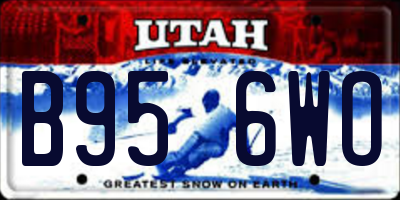 UT license plate B956WO