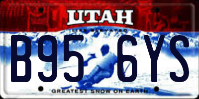 UT license plate B956YS