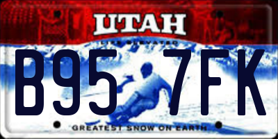 UT license plate B957FK