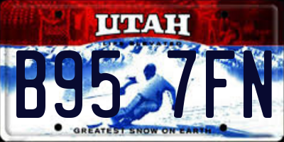 UT license plate B957FN