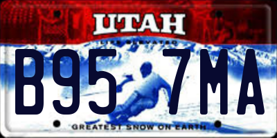 UT license plate B957MA