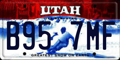 UT license plate B957MF