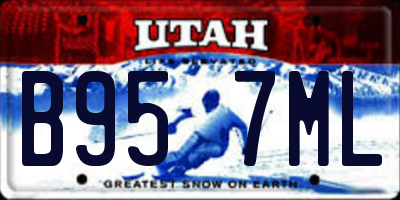 UT license plate B957ML