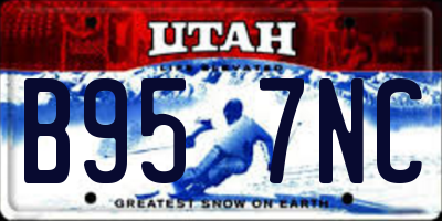 UT license plate B957NC