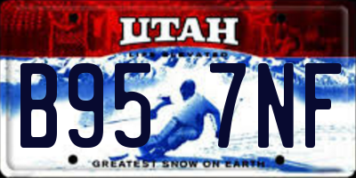 UT license plate B957NF