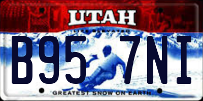 UT license plate B957NI