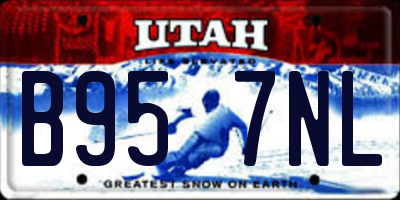 UT license plate B957NL