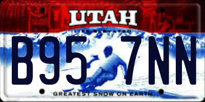 UT license plate B957NN