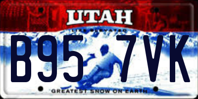UT license plate B957VK