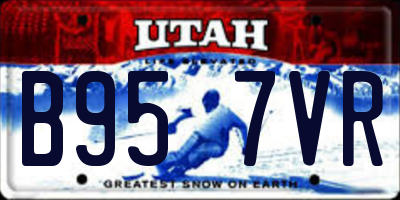 UT license plate B957VR