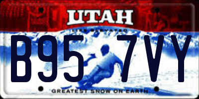 UT license plate B957VY