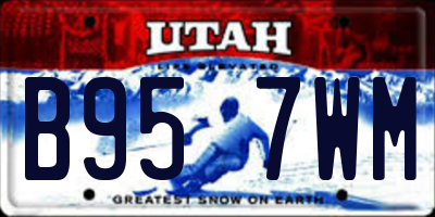 UT license plate B957WM