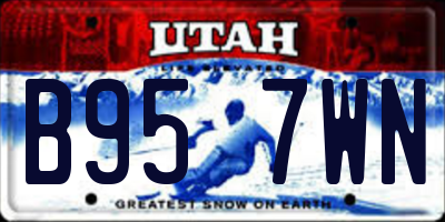 UT license plate B957WN
