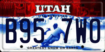 UT license plate B957WO
