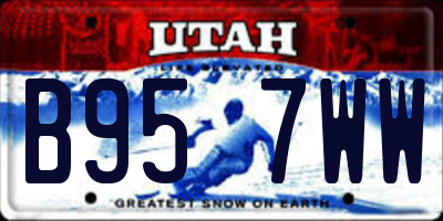 UT license plate B957WW