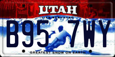 UT license plate B957WY