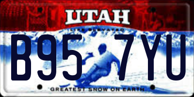 UT license plate B957YU