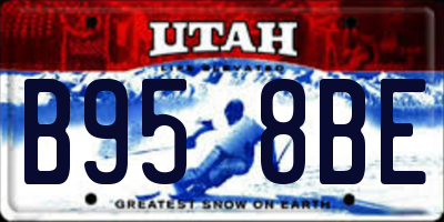 UT license plate B958BE