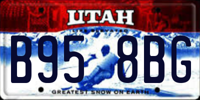 UT license plate B958BG