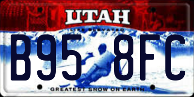UT license plate B958FC