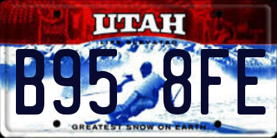 UT license plate B958FE