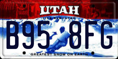 UT license plate B958FG