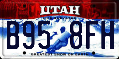 UT license plate B958FH