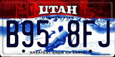 UT license plate B958FJ
