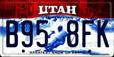 UT license plate B958FK