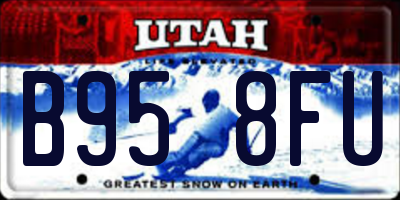 UT license plate B958FU
