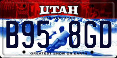 UT license plate B958GD