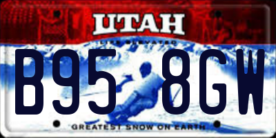 UT license plate B958GW