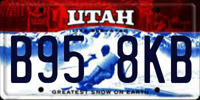 UT license plate B958KB