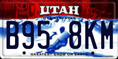 UT license plate B958KM