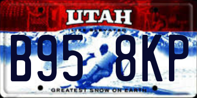 UT license plate B958KP