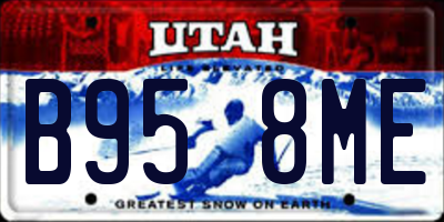 UT license plate B958ME