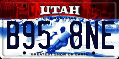 UT license plate B958NE