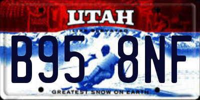 UT license plate B958NF