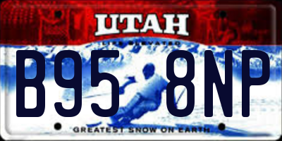 UT license plate B958NP