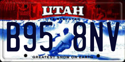 UT license plate B958NV