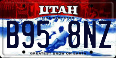 UT license plate B958NZ