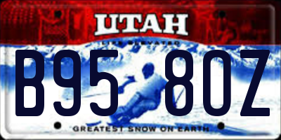 UT license plate B958OZ