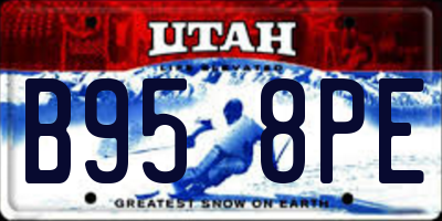 UT license plate B958PE