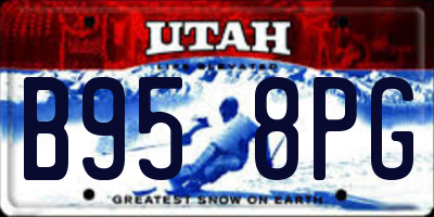 UT license plate B958PG