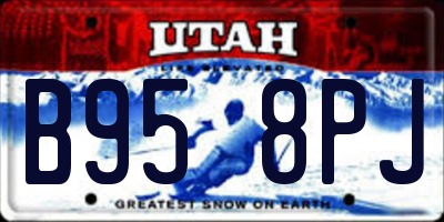 UT license plate B958PJ
